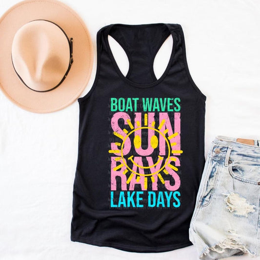 Boat waves, sun rays, lake days