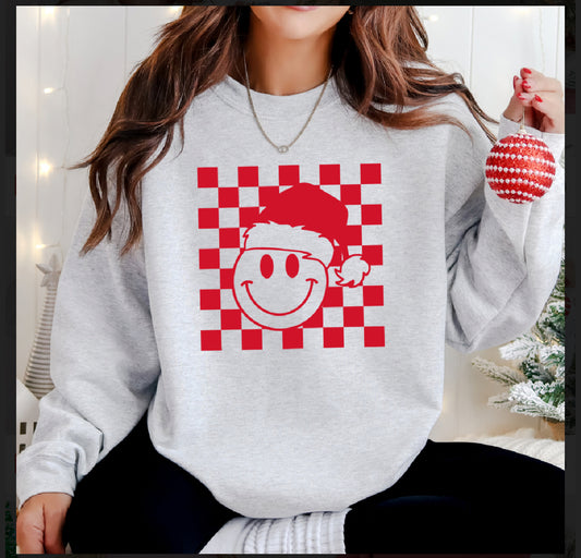 Checkered Santa smiley